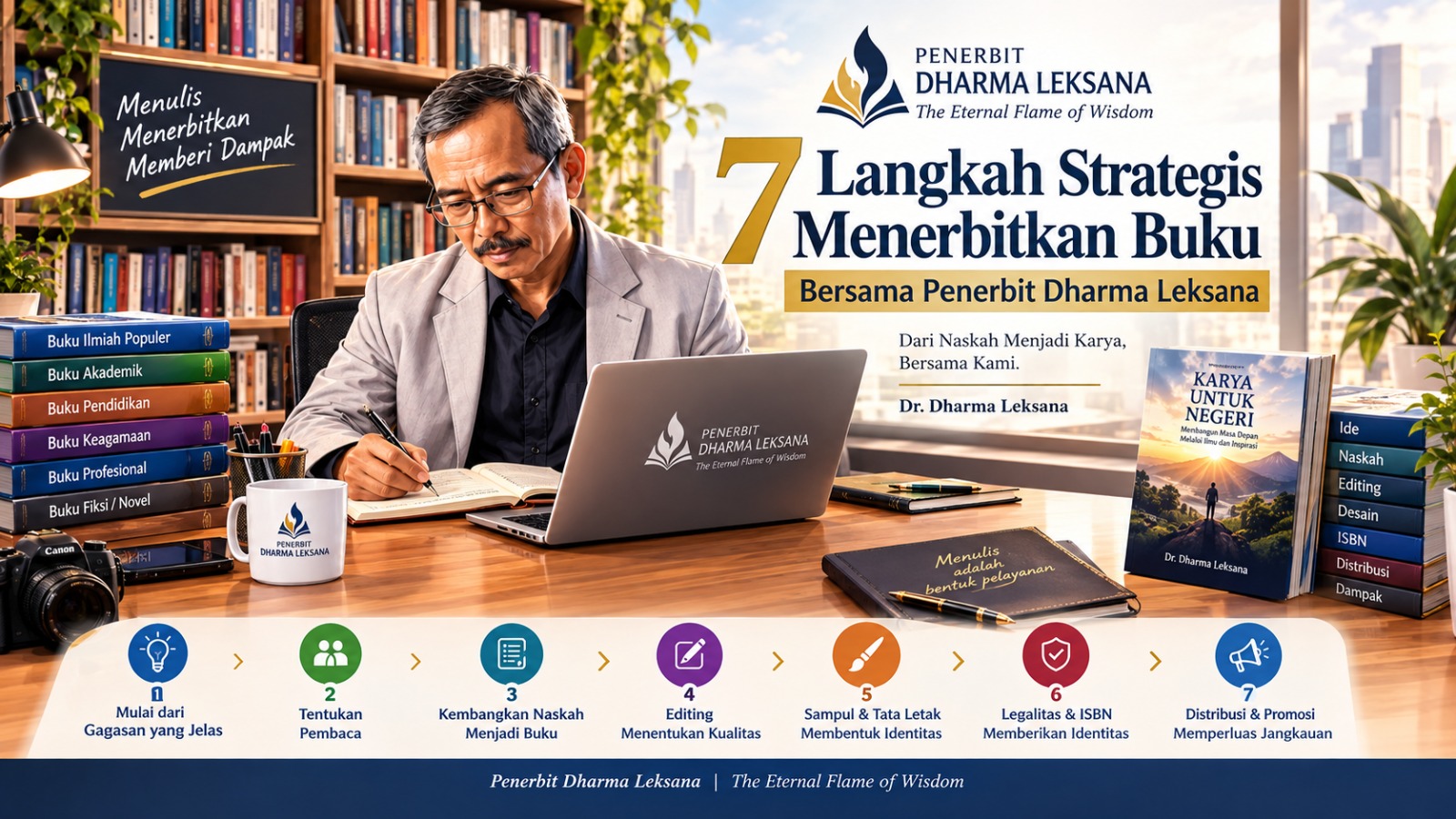 7 Langkah Strategis Menerbitkan Buku Bersama Penerbit Dharma Leksana